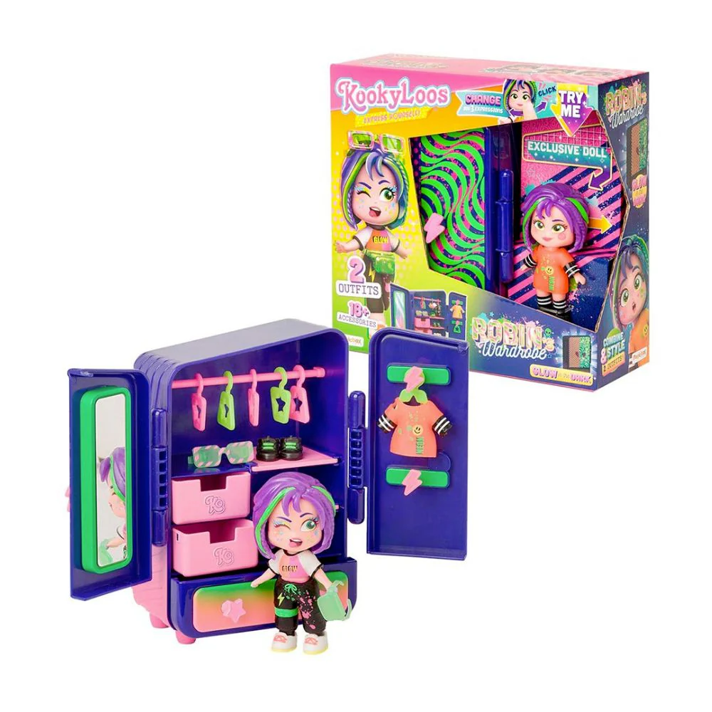 KOOKYLOOS Robin's Wardrobe Doll Play Set - Image 2