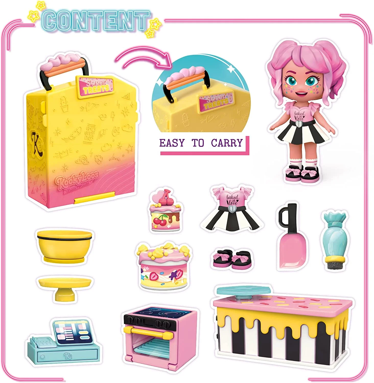 KOOKYLOOS Tiffany's Pop Up Bakery Doll Play Set - Image 3