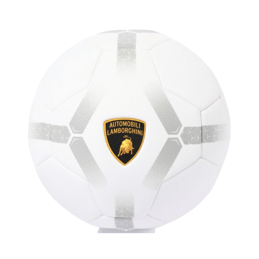 LAMBORGHINI #5 MACHINE SEWING PVC SOCCER BALL - WHITE