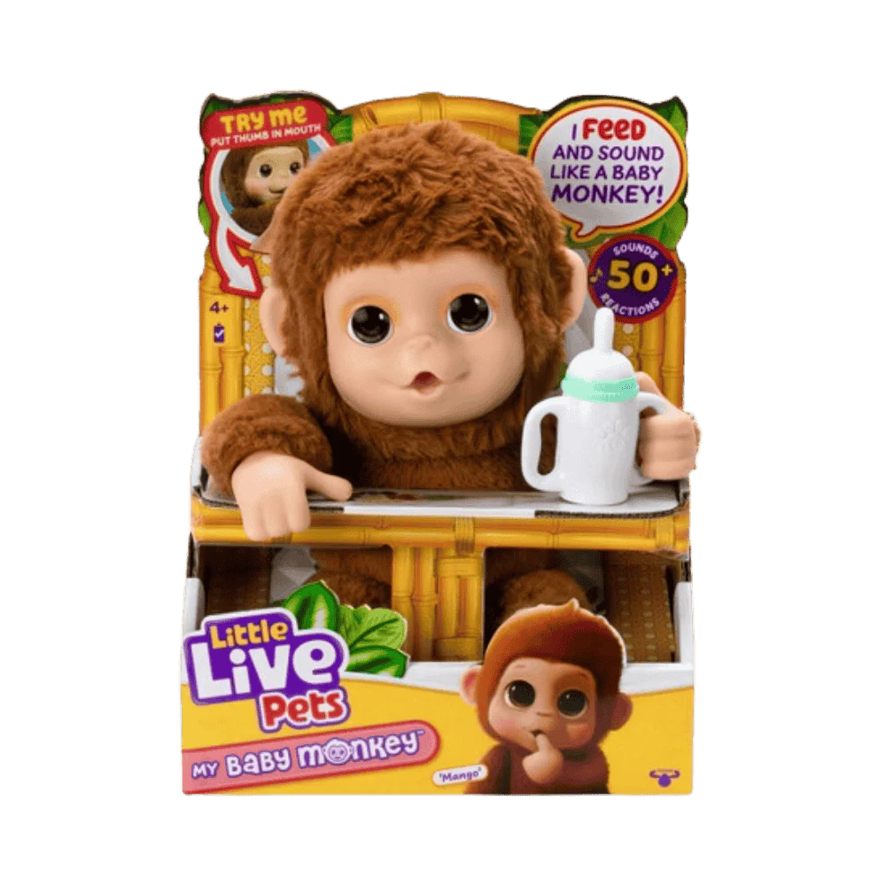 Little Live Pets MONKEY PLUSH S/PK By Moose Toys