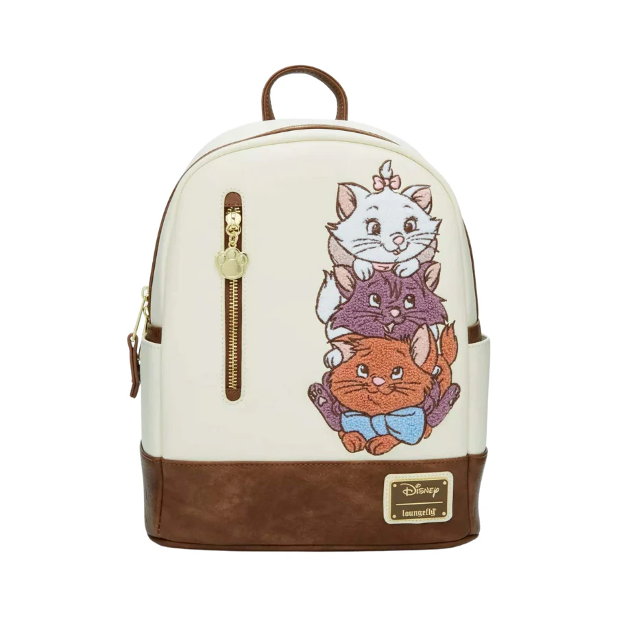 Loungefly! Leather: Disney Aristocats Stacked Chenille Mini Backpack