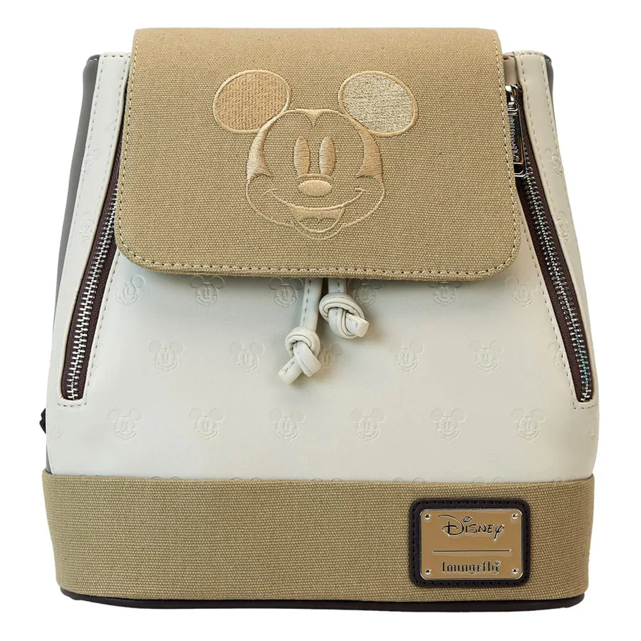 Loungefly! Leather: Disney Mickey and Friends Canvas Mini Backpack