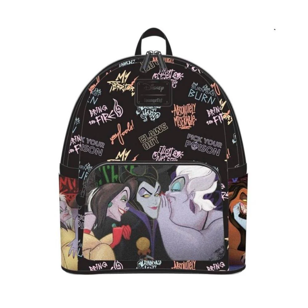 Loungefly! Leather: Disney Villians Club Mini Back Pack