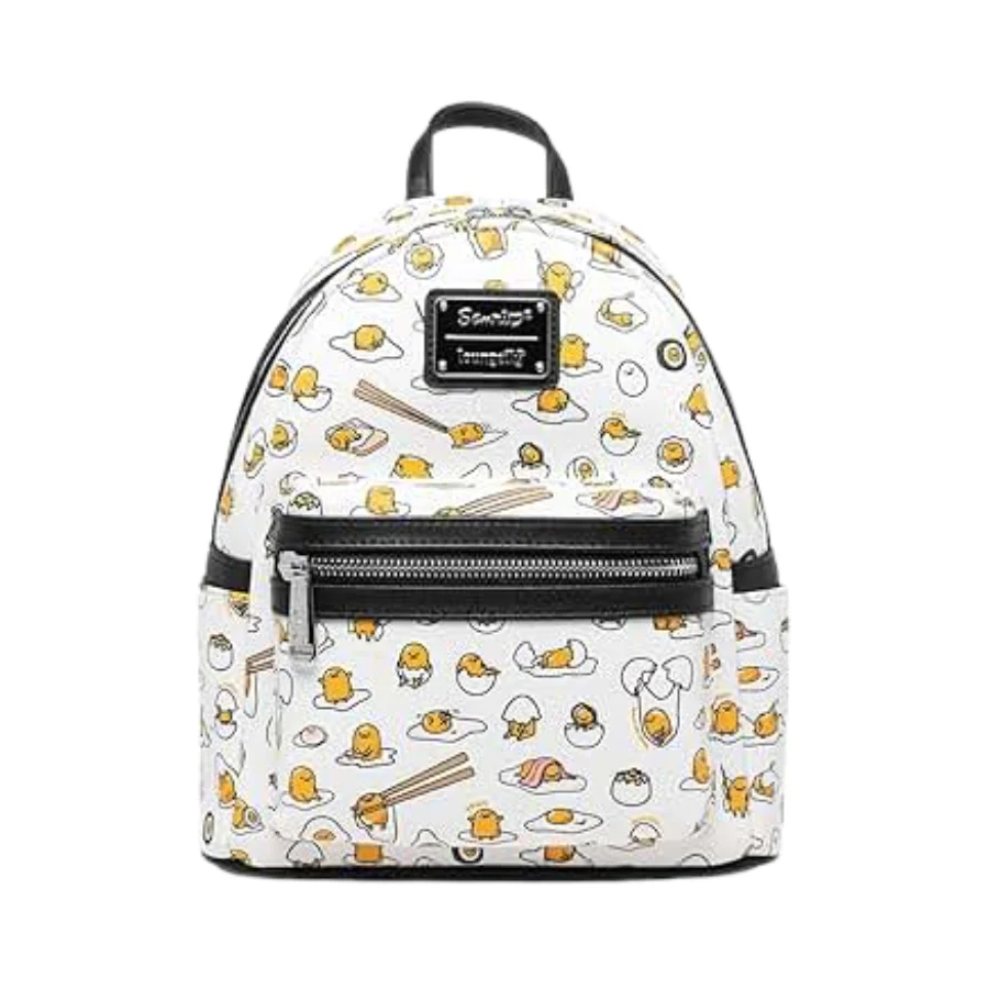 Loungefly! Leather: Sanrio Gudetama Convertible Mini Backpack