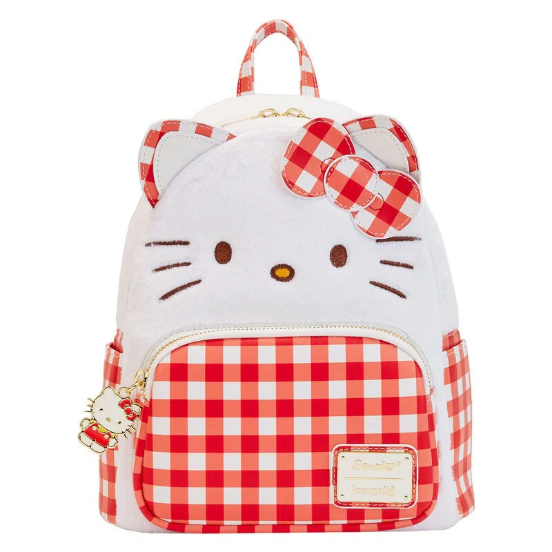 Loungefly Leather: Sanrio Hello Kitty Gingham Cosplay Mini Backpack