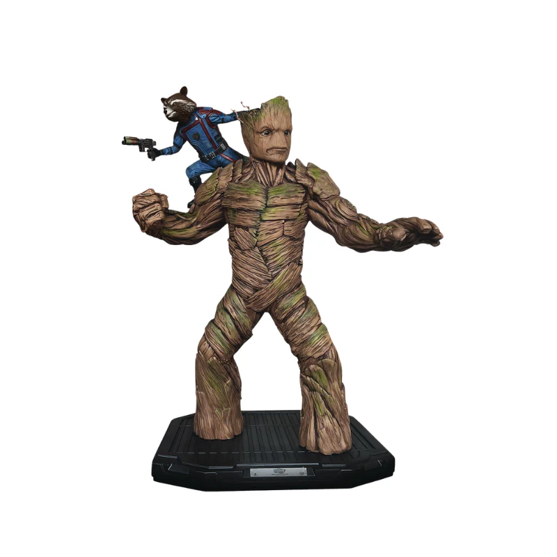 Guardians Of The Galaxy Vol. 3 Groot & Rocket Raccoon Ls-097 Life Size Figures By Beast Kingdom