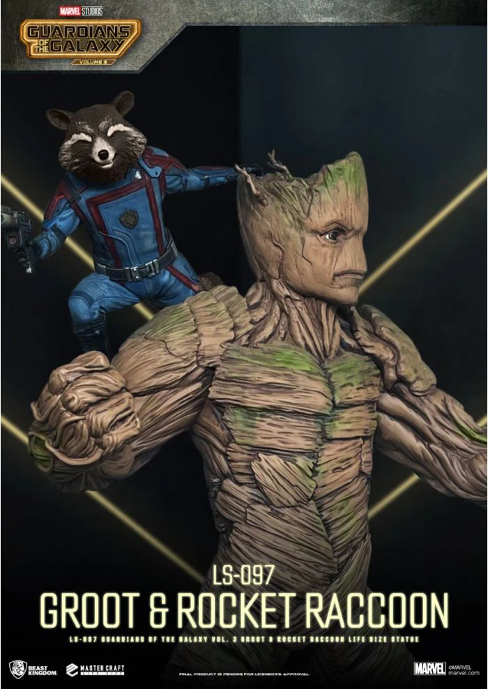 Guardians Of The Galaxy Vol. 3 Groot & Rocket Raccoon Ls-097 Life Size Figures By Beast Kingdom - Image 4