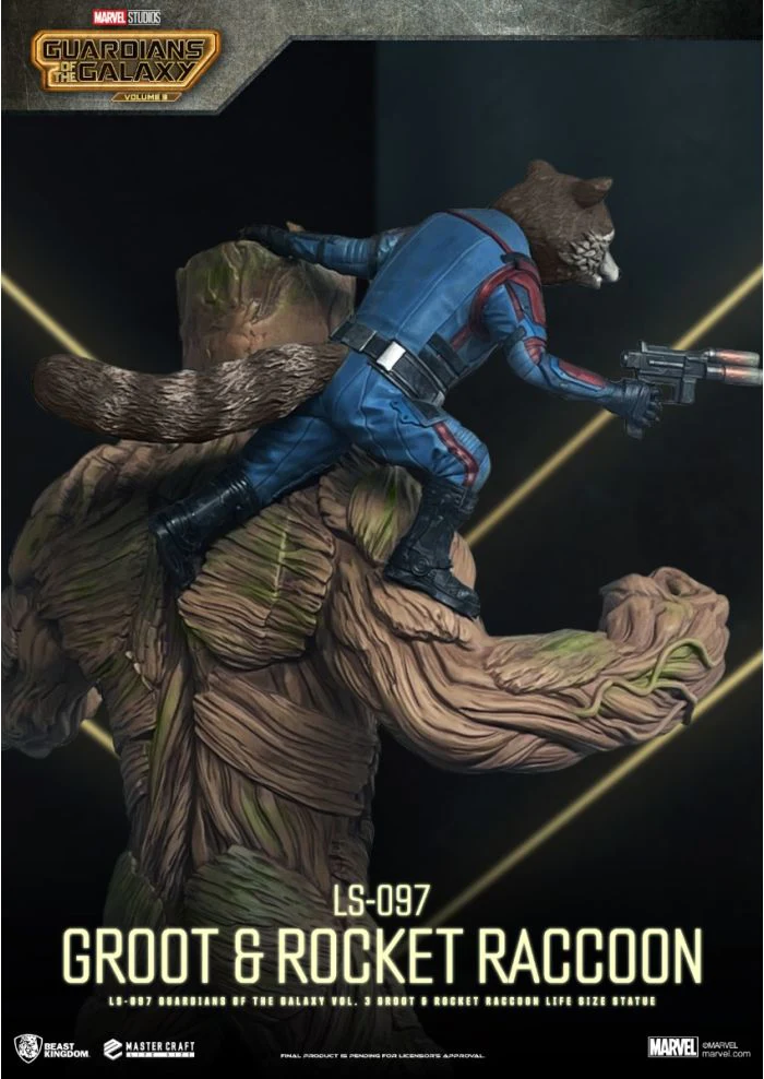Guardians Of The Galaxy Vol. 3 Groot & Rocket Raccoon Ls-097 Life Size Figures By Beast Kingdom - Image 5