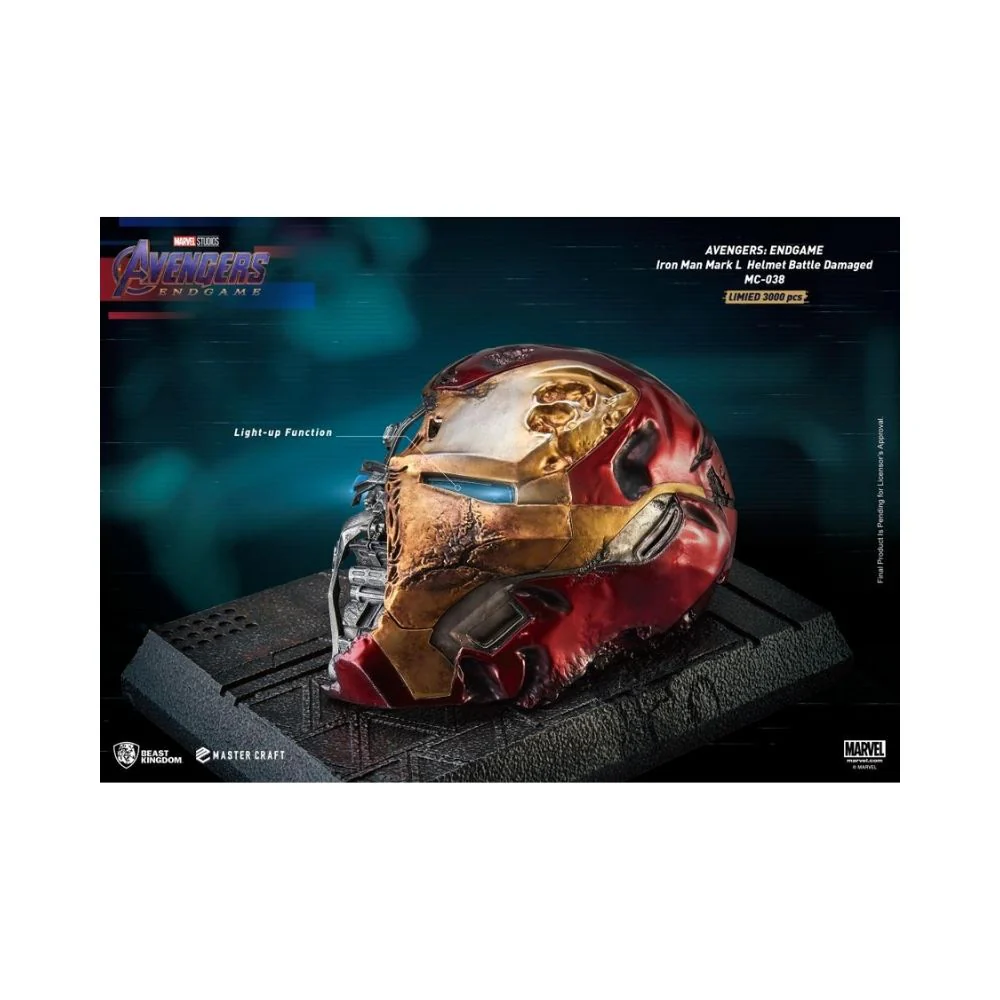 Beast Kingdom : Marvel - Iron Man Mark 50 Battle Damaged Helmet - Image 2