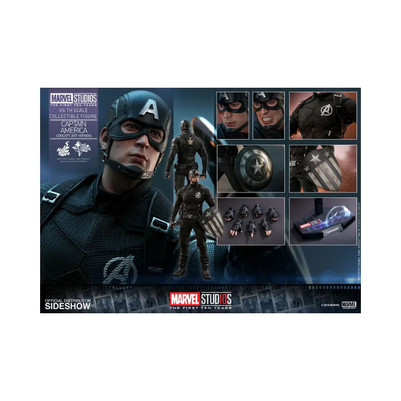 Marvel Captain America Concept Art Version Articulated Figures 1/6 Scale By Hot Toys - Image 23