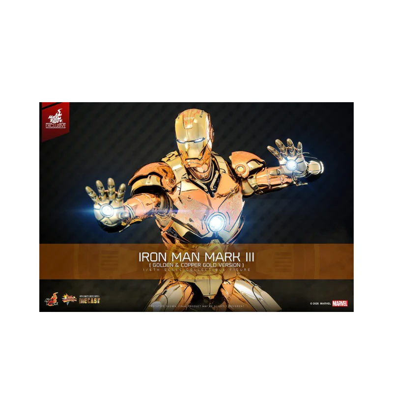 Marvel Iron Man Golden & Copper Gold Version- Articulated Figures 1/6 Scale By Hot Toys - Image 10