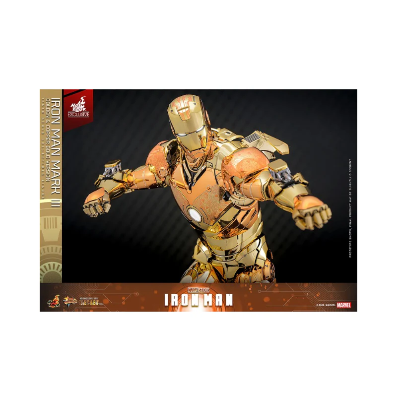 Marvel Iron Man Golden & Copper Gold Version- Articulated Figures 1/6 Scale By Hot Toys - Image 2