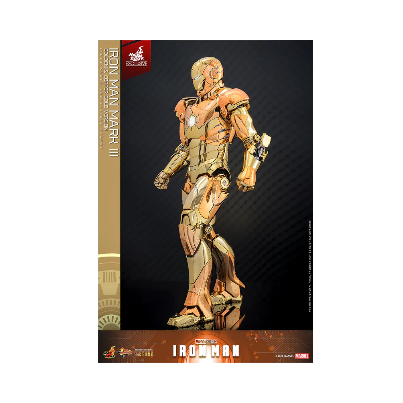 Marvel Iron Man Golden & Copper Gold Version- Articulated Figures 1/6 Scale By Hot Toys - Image 3
