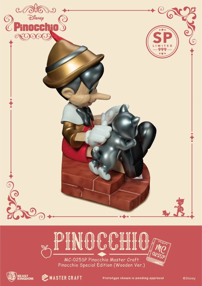 Pinocchio Master Craft MC-025SP Pinocchio (Wooden Ver.) Limited Edition Statue By Beast Kingdom - Image 2