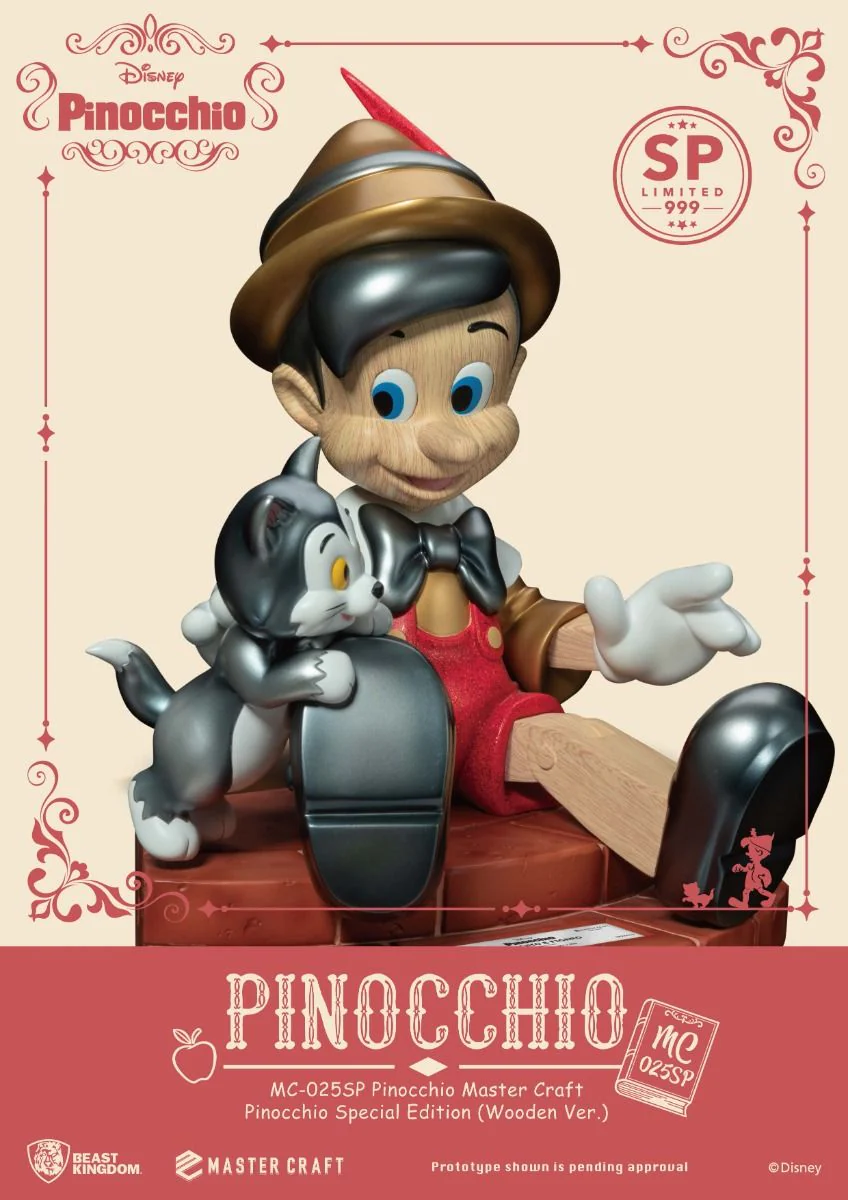 Pinocchio Master Craft MC-025SP Pinocchio (Wooden Ver.) Limited Edition Statue By Beast Kingdom - Image 3