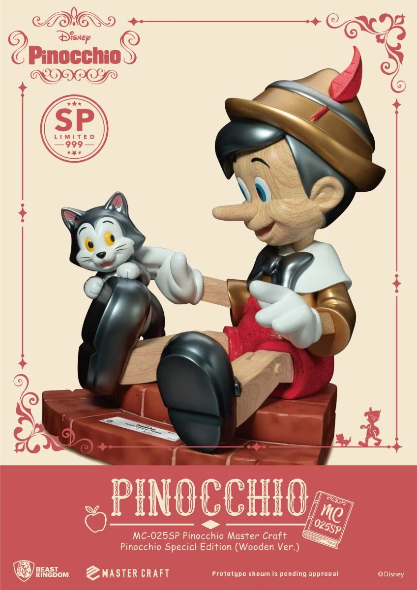 Pinocchio Master Craft MC-025SP Pinocchio (Wooden Ver.) Limited Edition Statue By Beast Kingdom - Image 4