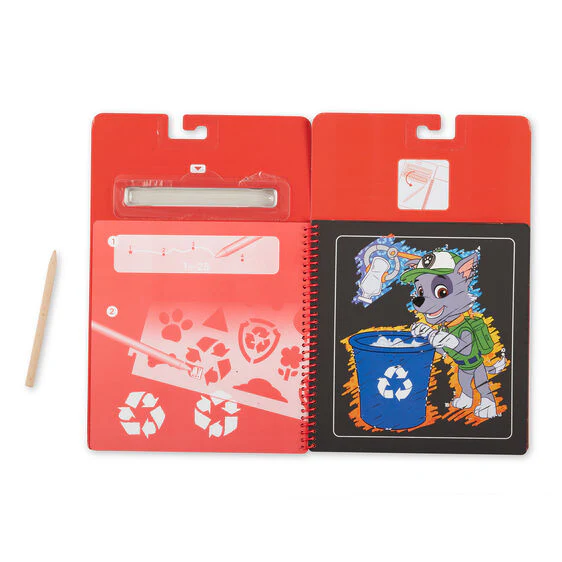 Melissa and Doug Paw Patrol Scratch Art Pad - Marshall - Image 4