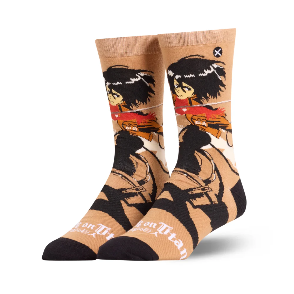 Mikasa Ackerman - Mens Crew Straight Socks By Odd Socks