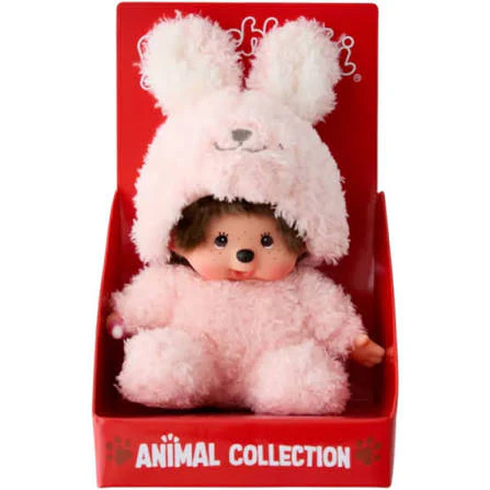 Monchhichi Sitting Fluffy Bunny By Sekiguchi - Image 2