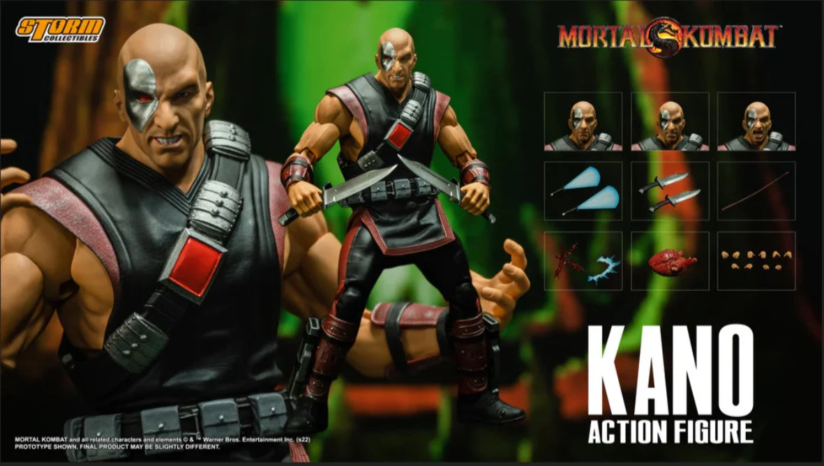 Mortal Kombat Kano - Mortal Kombat Action Figure (#Dcmk13) Action Figure By Storm Collectibles - Image 6