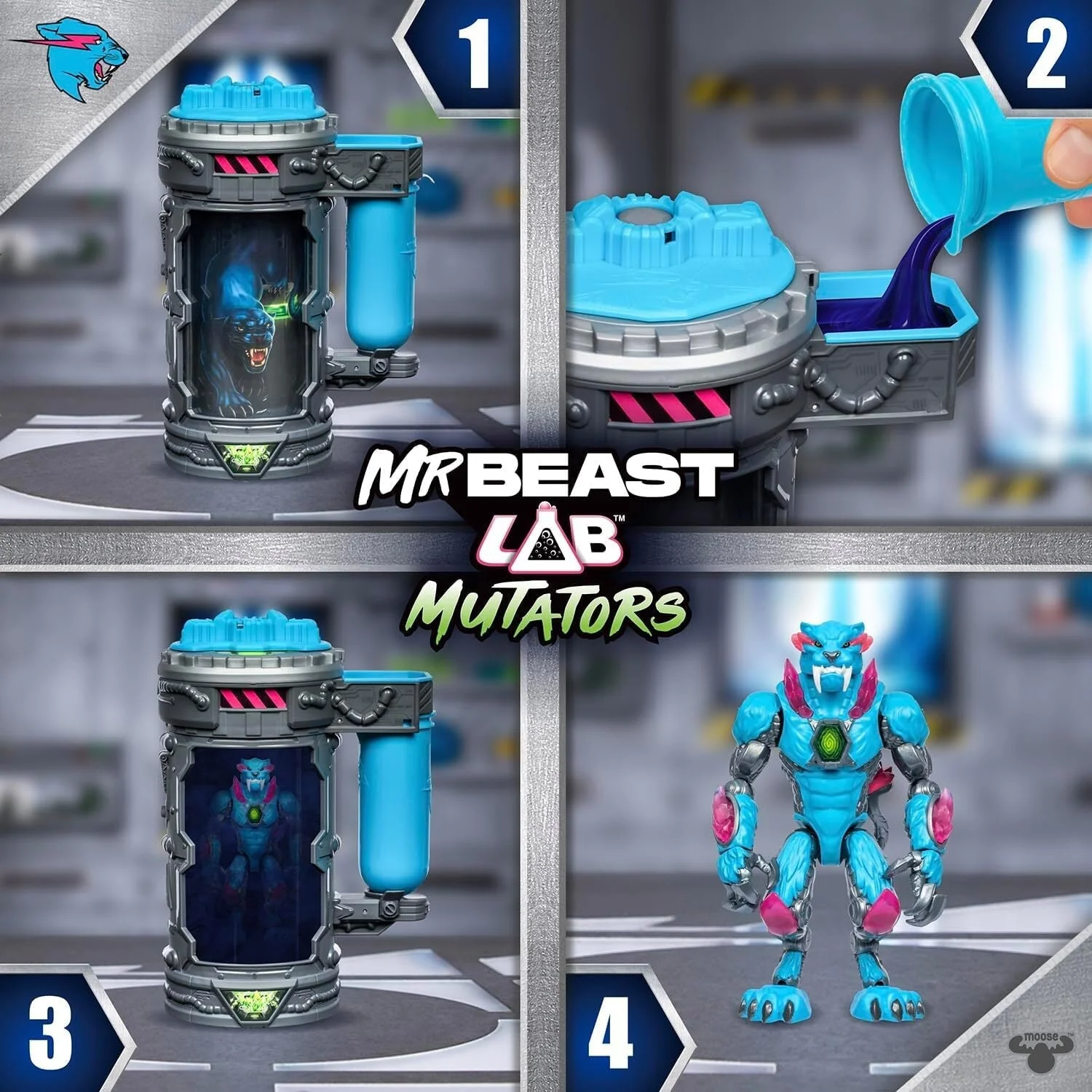 MRBEAST LAB MUTATORS MUTATION CHAMBER ICONIC PANTHER By Moose Toys - Image 2