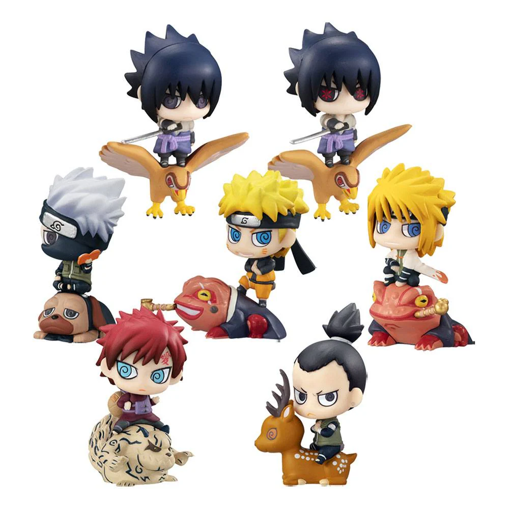 Naruto: Shippuden Petit Chara Land New Color! Kuchiyose Box of 8 Figures BY MEGAHOUSE - BRAND NARUTO