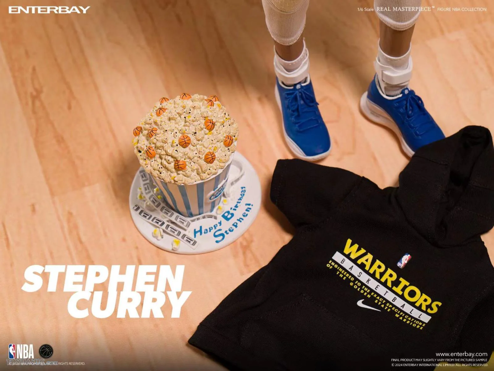 NBA Basketball - Stephen Curry 1/6th Scale Action Figure By Enterbay - Image 4