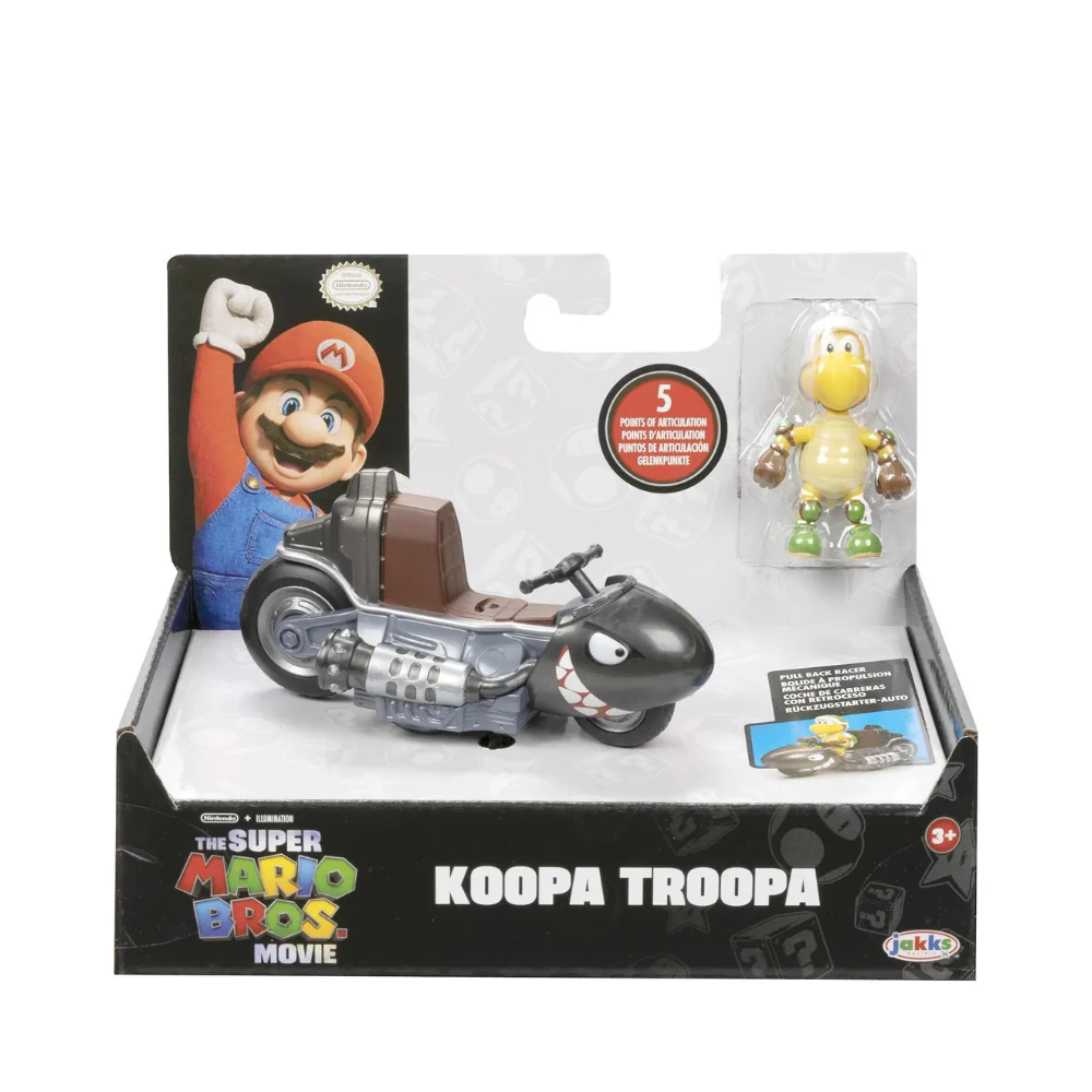 Nintendo Super Mario Movie 2.5" Figure with Kart Set - Koopa Troopa