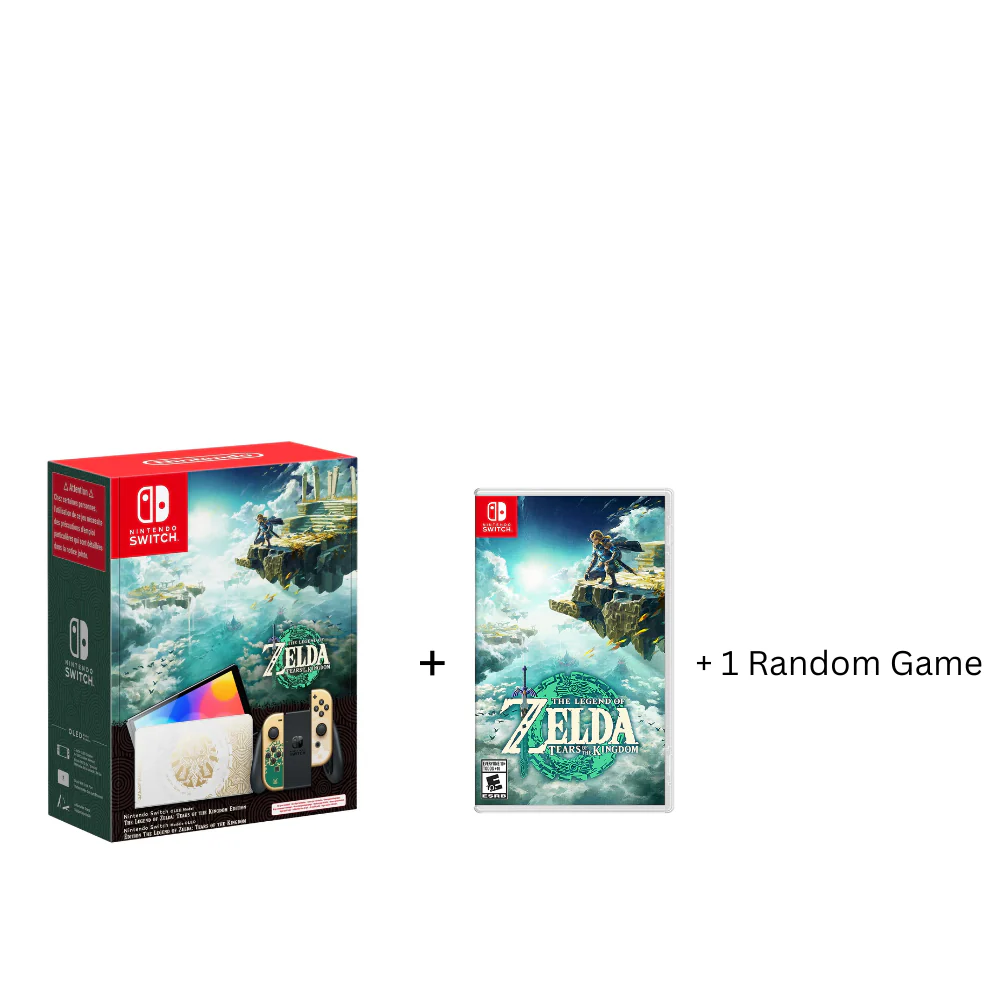Nintendo Switch : The Legend of Zelda: Tears of the Kingdom Edition OLED with 2 Games Bundle
