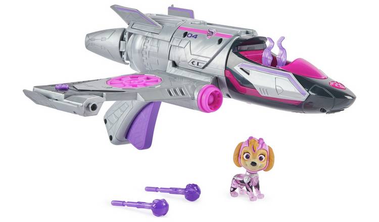 Paw Patrol The Movie Transforming Rescue Jet with Skye Mighty Pups Action Figure - Image 4