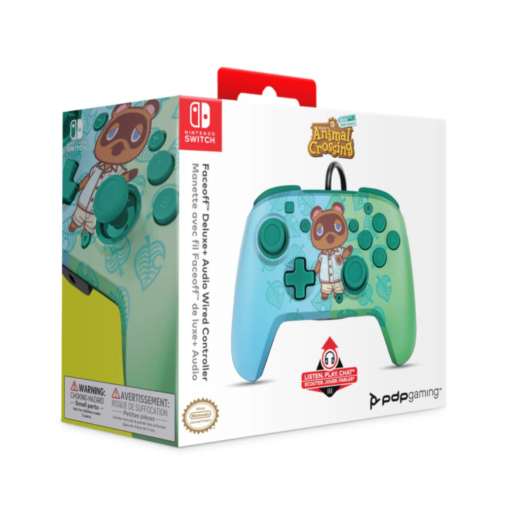 PDP Controller Faceoff Deluxe+ Audio Wireles (Animal Crossin