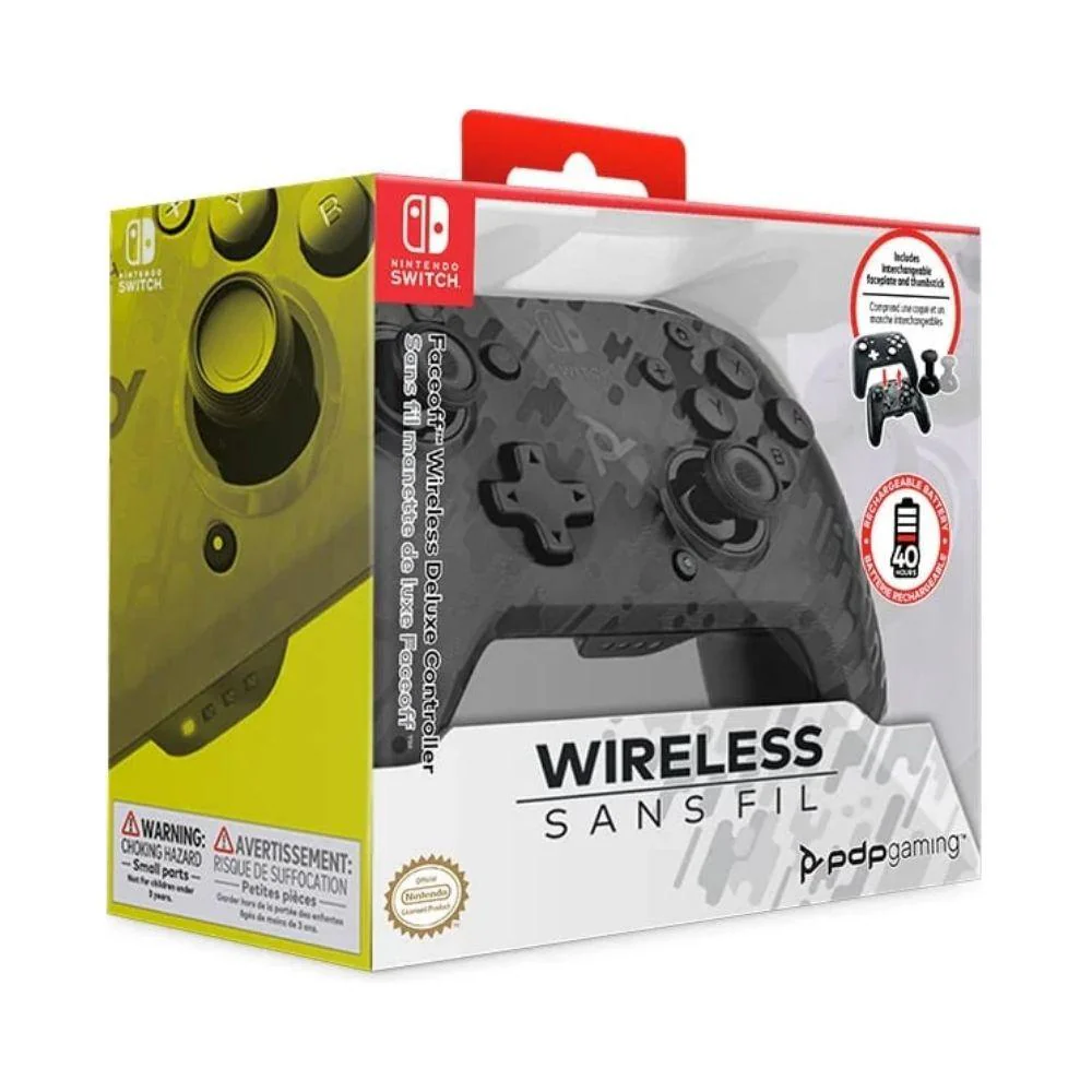 PDP Switch - Faceoff Wireless - Controller Camo Black - Image 2