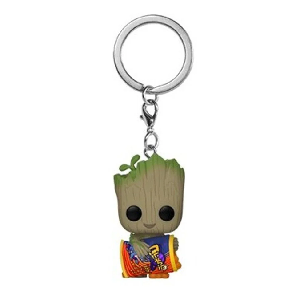 Funko Keychain : Marvel I Am Groot - Groot with Cheese Puffs