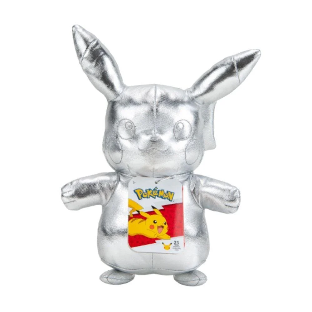 Pokemon - 25th Celebration - 8 Inch Silver Pikachu Plush