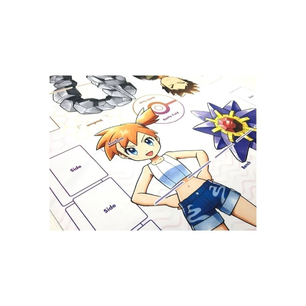 Pokemon Card Game Rubber Play Mat Full Size Takeshi VS Kasum - Image 3