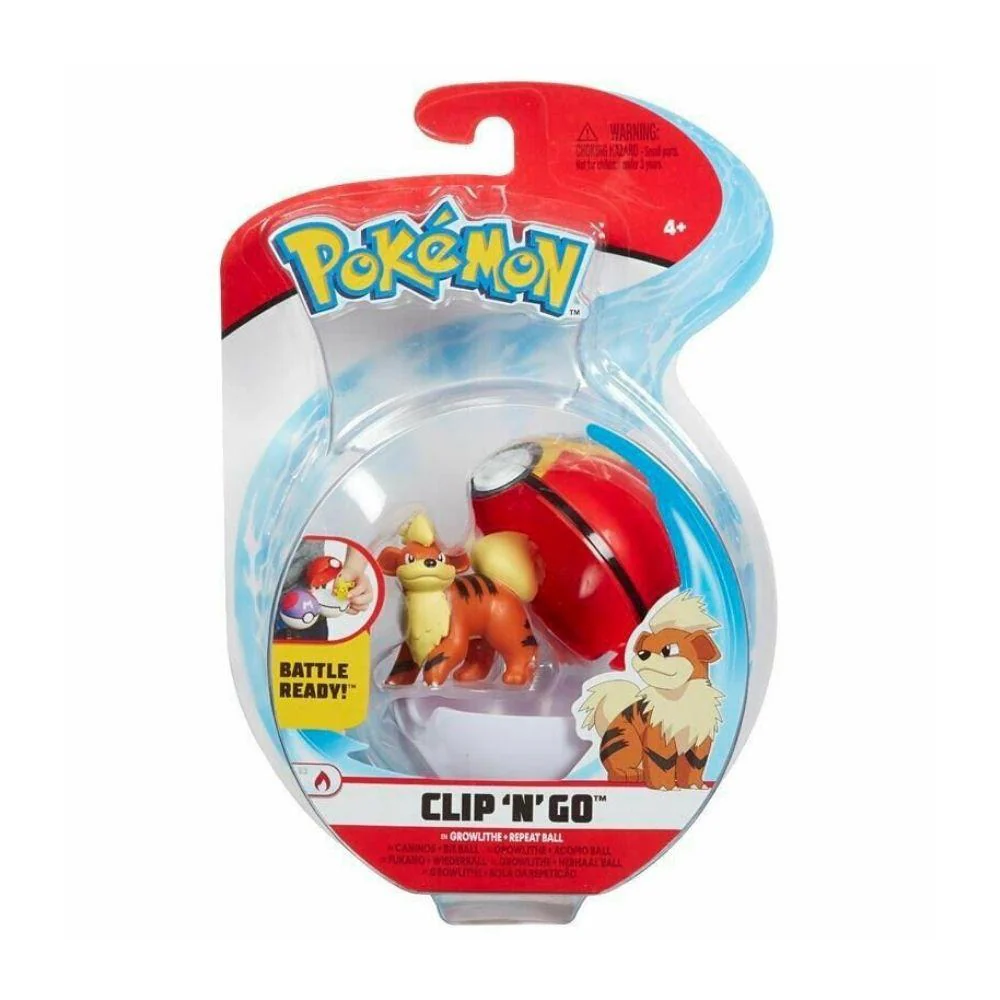 Pokemon CLIP N GO Growlithe With Repeat Ball