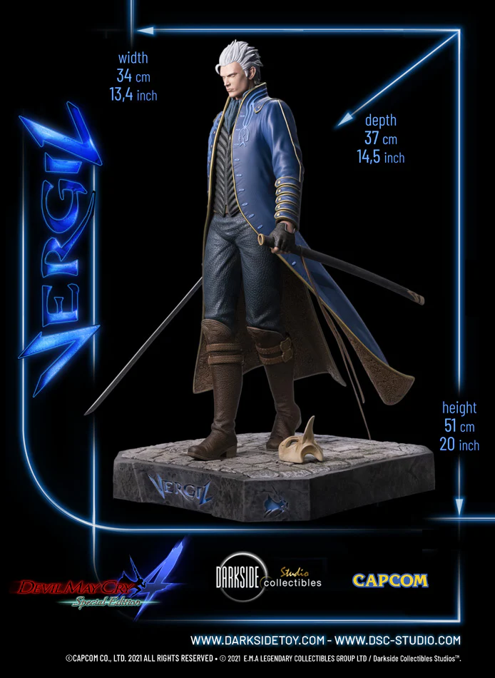 Vergil Devil May Cry 4 Premium Statue By Darkside Collectibles - Image 3
