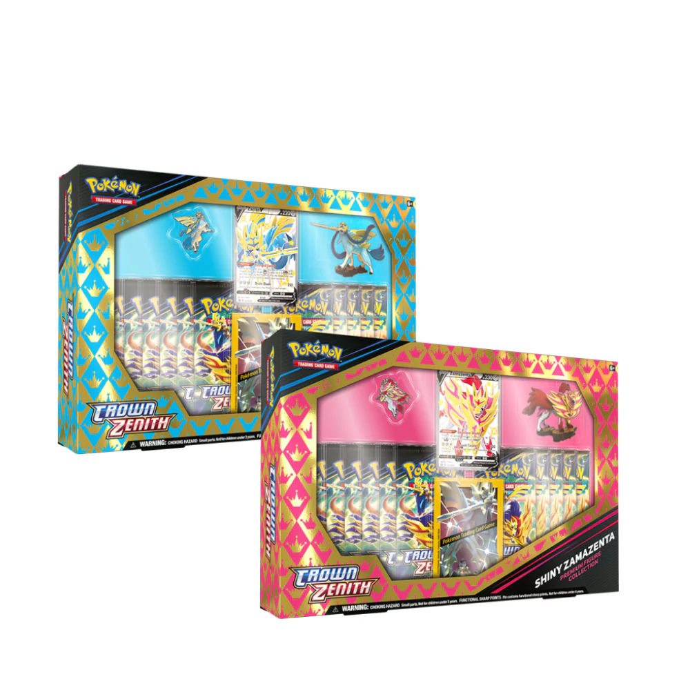 Pokemon TCG: Crown Zenith Premium Figure Collection - Shiny Zacian/ Shiny Zamazenta (1 Random)