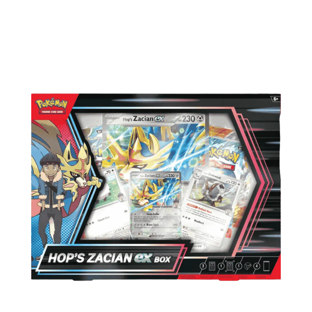 Pokemon TCG : Hop’s Zacian ex Box - 4 Packs