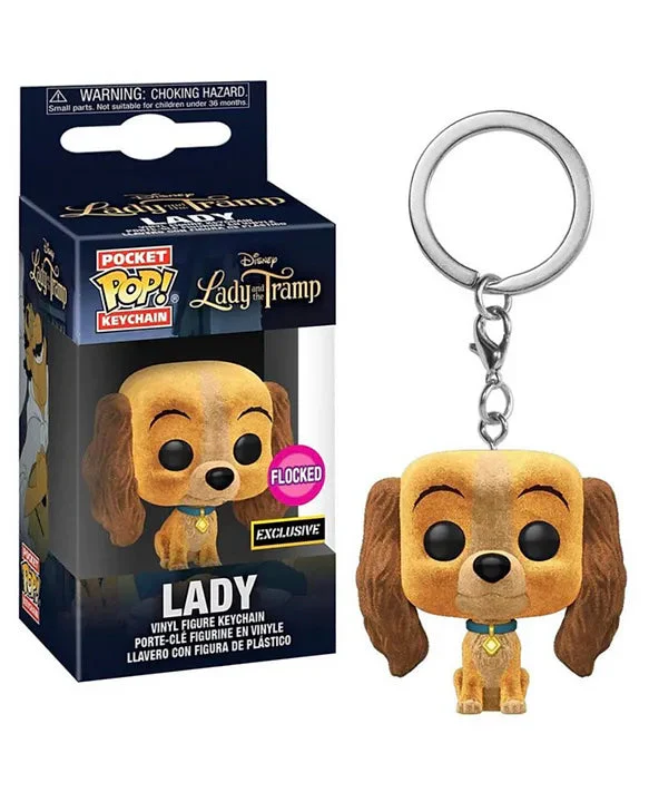 Funko Keychain : Disney Lady and the Tramp - Lady (Flocked) - Image 2