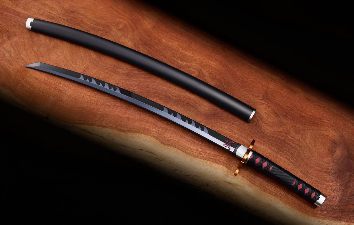 Demon Slayer: Kimetsu no Yaiba Proplica Tanjiro Kamado (Kyojuro Rengoku's Sword Guard Ver.) Nichirin Sword By Proplica - Image 6
