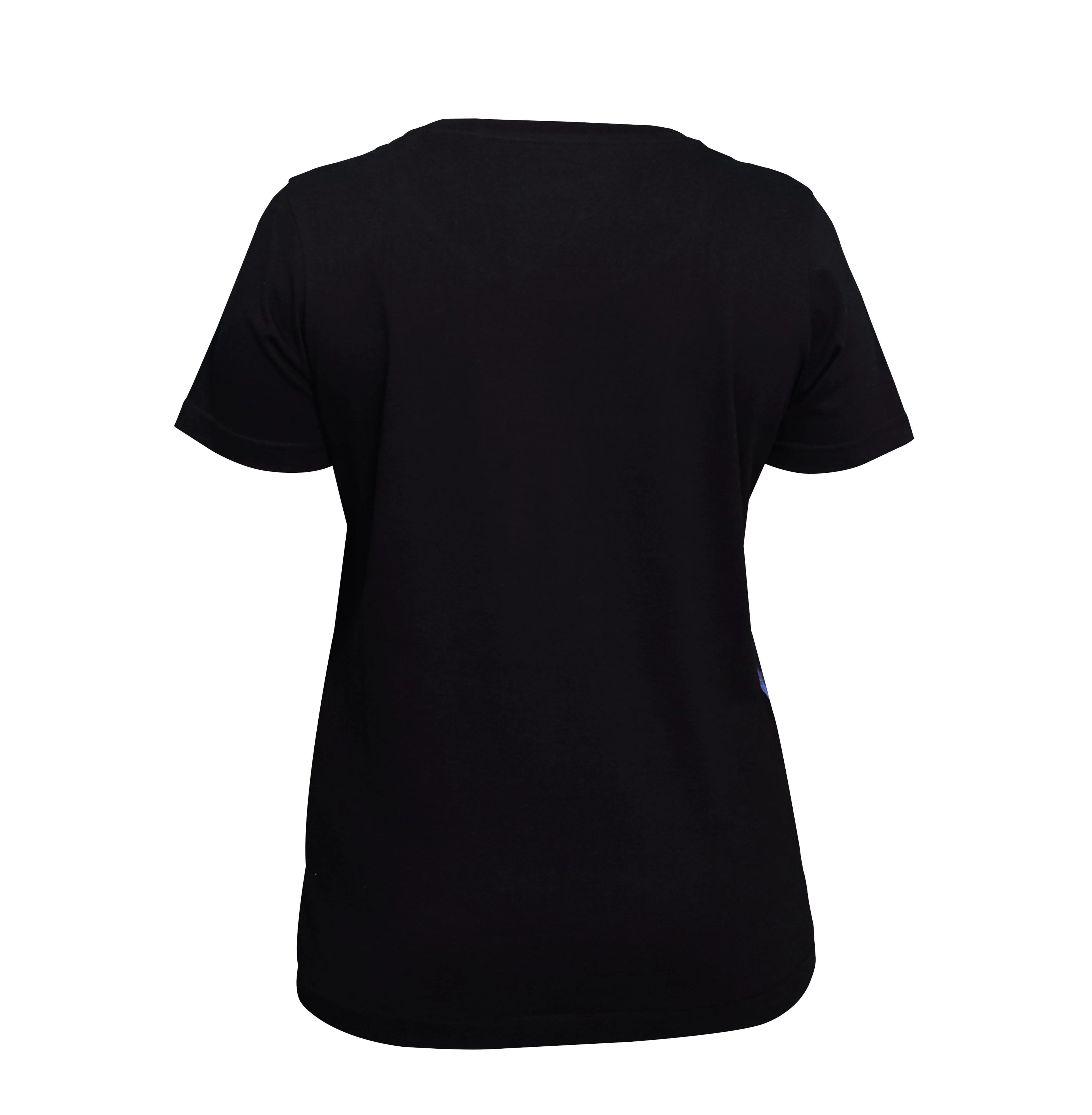Round Neck Tee W/ Cmyk Print : Pocahontas - Black - Image 3