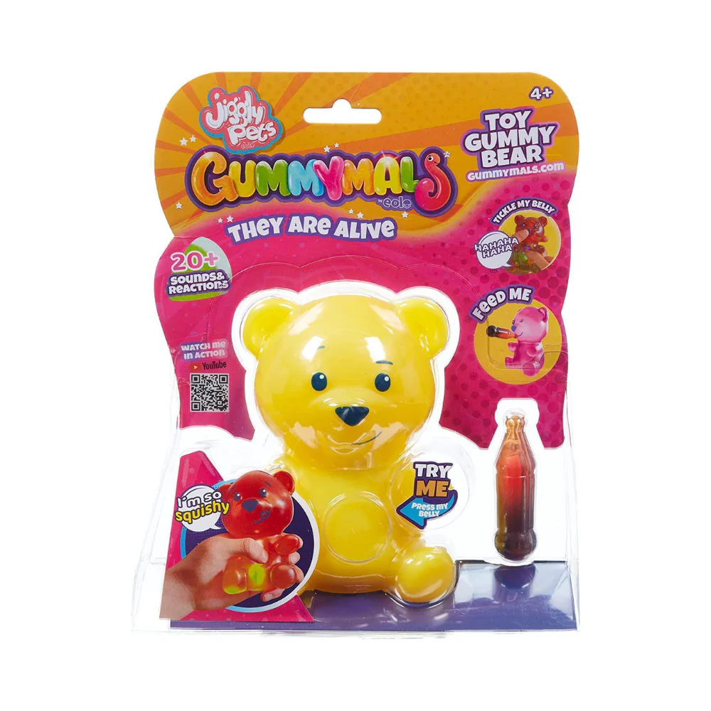 RUBBERY SQUEEZABLE GUMMY-BEAR SHAPE YELLOW COLOR