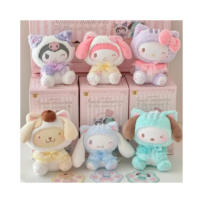 Sanrio characters Play with Kittens Series Plush Pendant Blind Box By Top Toy - Image 2