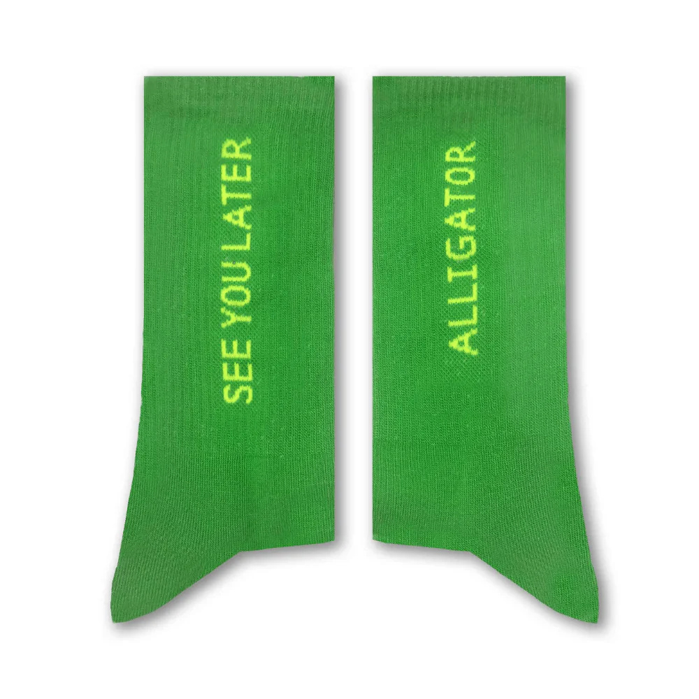 See You Later Alligator Socks (Long) - Size 36-40