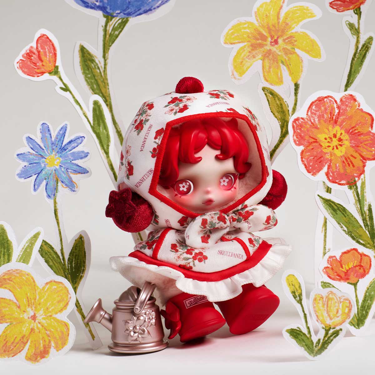 Skullpanda Amid Flowers Plush Doll Pendant BY POP MART - Image 2