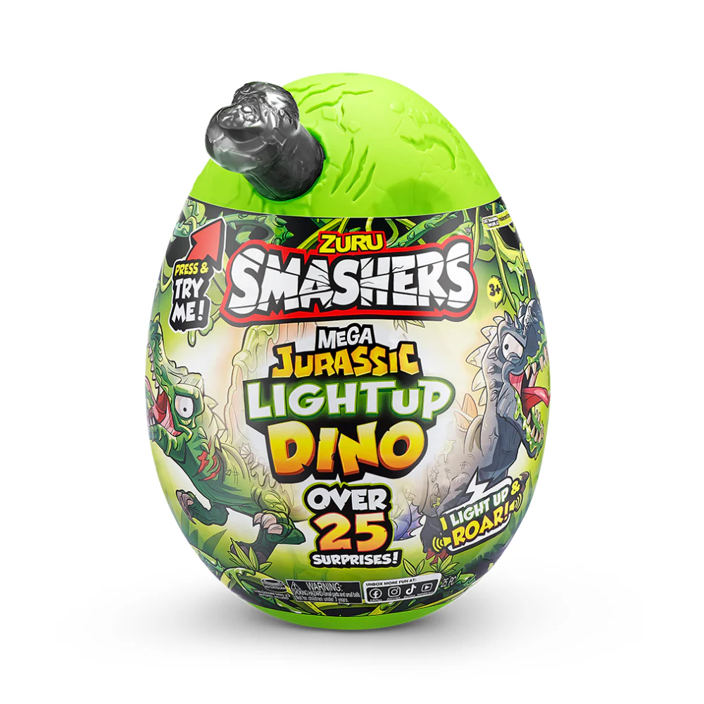 Smashers Mega Jurassic Light-Up Dino Surprise Egg Mini Figure Set