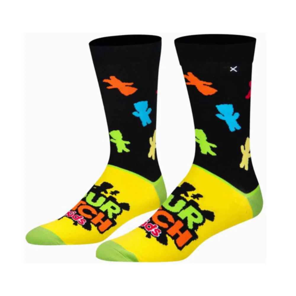 Sour Patch Split - Mens Crew Straight Socks By Odd Socks