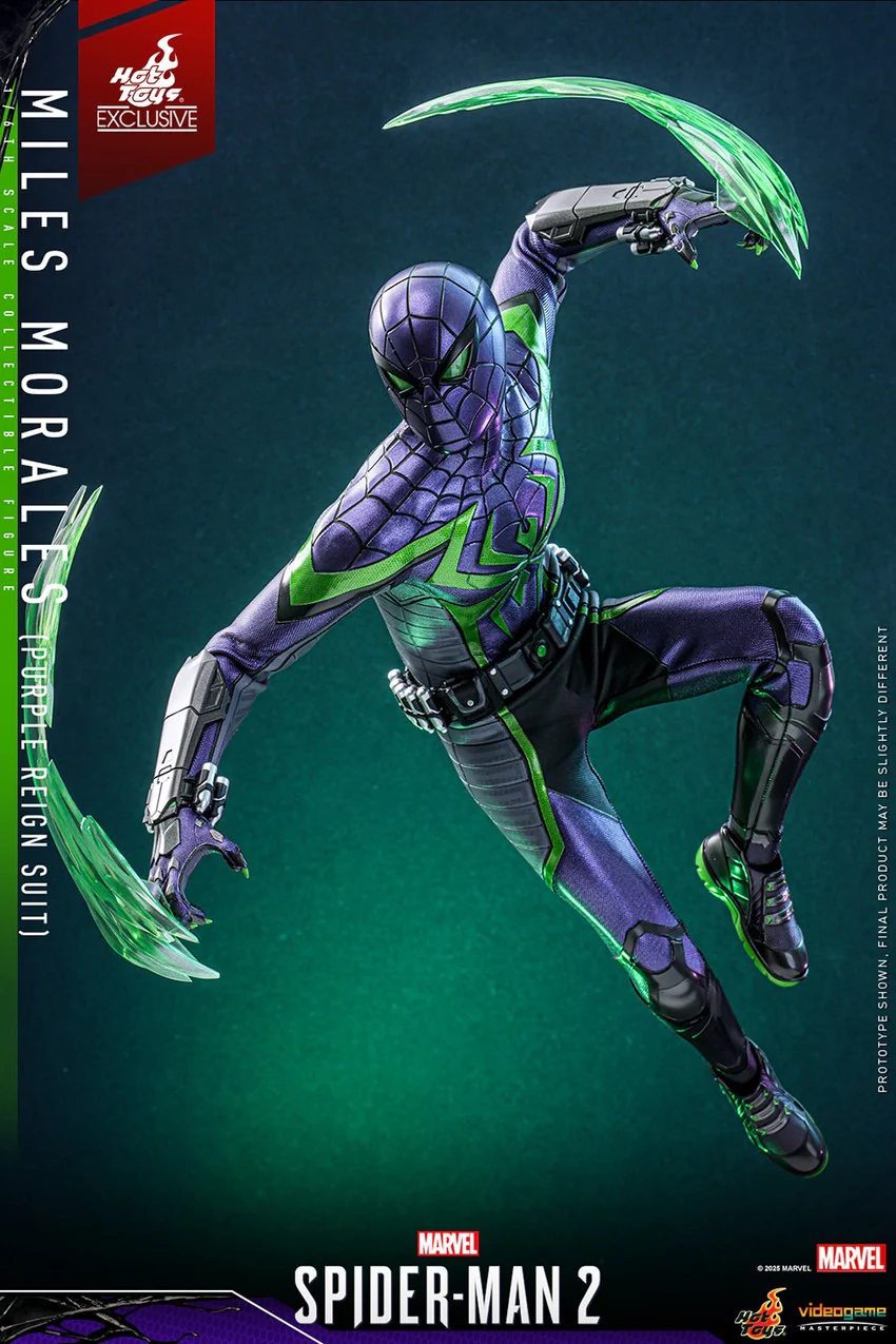 Marvel Spiderman 2 Purple Suit 1/6 Scale Action Figure By Hot Toys - Image 2