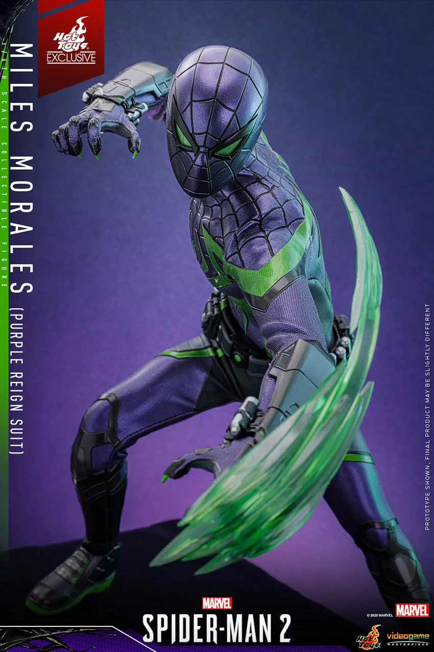 Marvel Spiderman 2 Purple Suit 1/6 Scale Action Figure By Hot Toys - Image 3